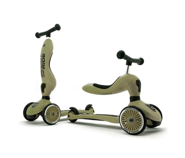 Scoot & Ride Highwaykick 1 Jeździk i hulajnoga 2w1 Olive - 1265377 - zdjęcie 5